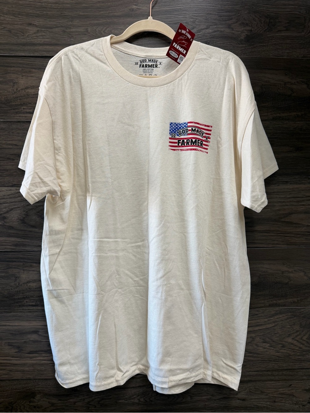 Unisex Cream Short-Sleeve Graphic Tee Size XL